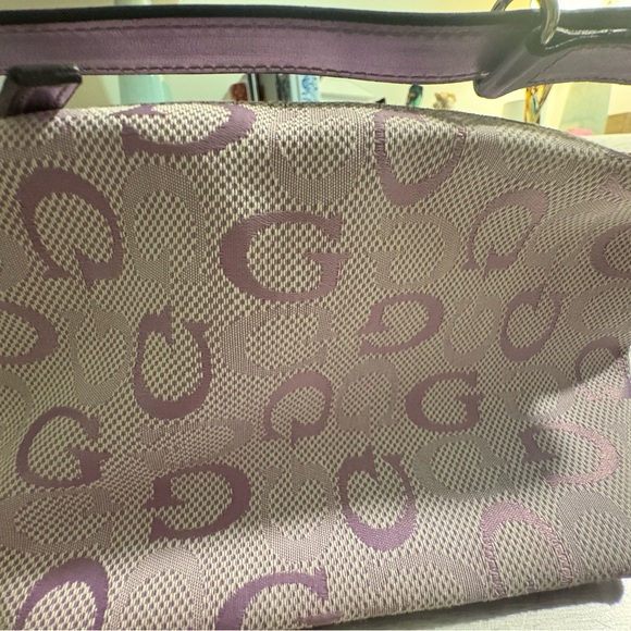 Guess Women's Purple Pattern Mini Bag - Picture 2 of 3